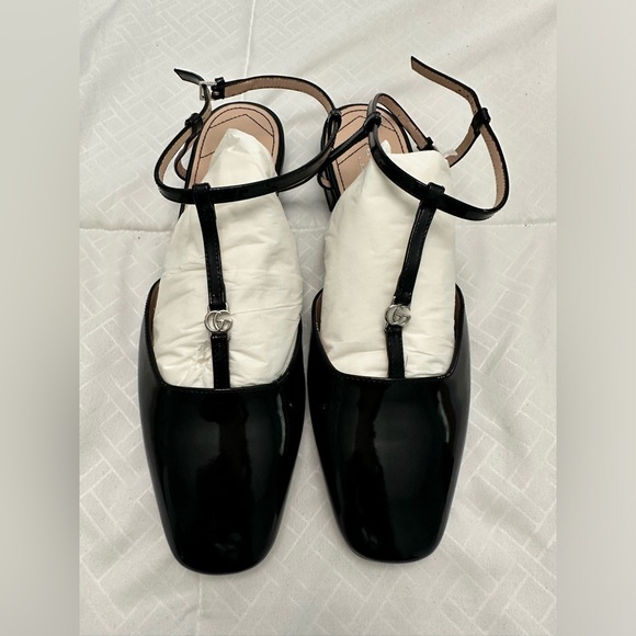GUCCI DOUBLE G PATENT LEATHER BALLET FLAT - Picture 7 of 12